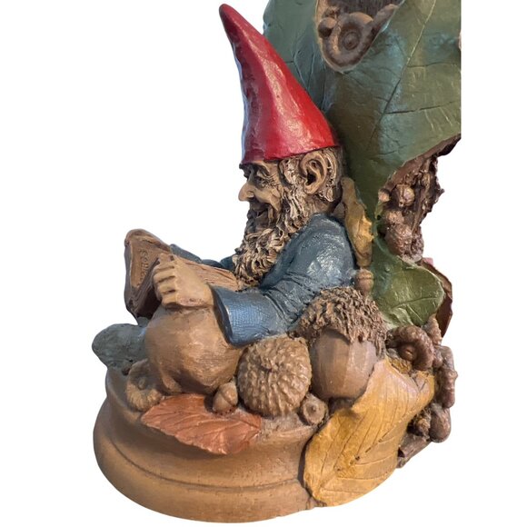 Vintage Tom Clark Betty Able Gnome Bookends 6.5" Tall Books Tree Bark Estate - Picture 10 of 10